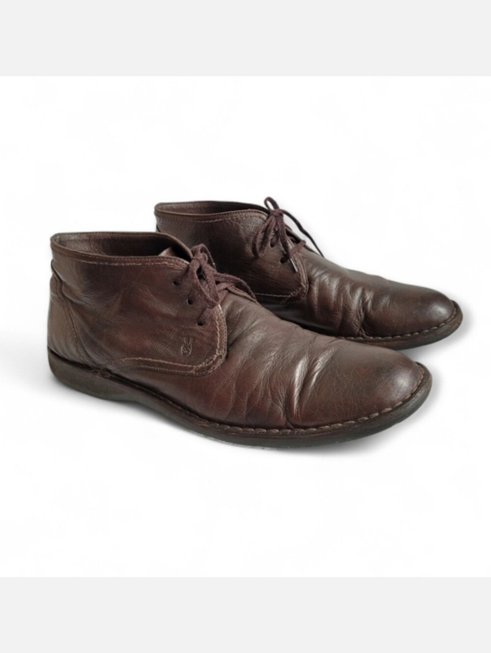 John Varvatos Star USA Hipster Chukka boots in dark brown leather Size 10